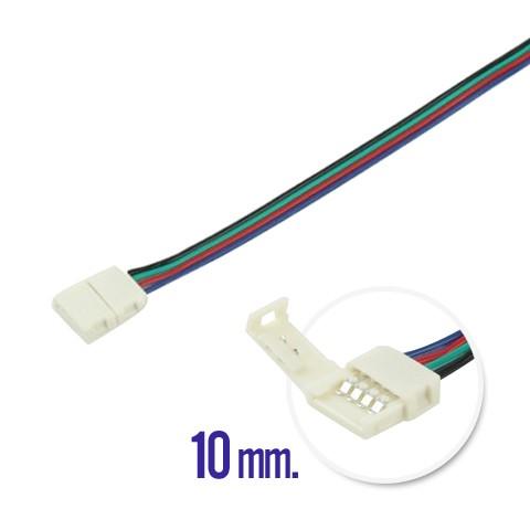 Cable Connecteur Rapide Ruban LED 12V RGB 10mm 4 BROCHES - Rubans LED